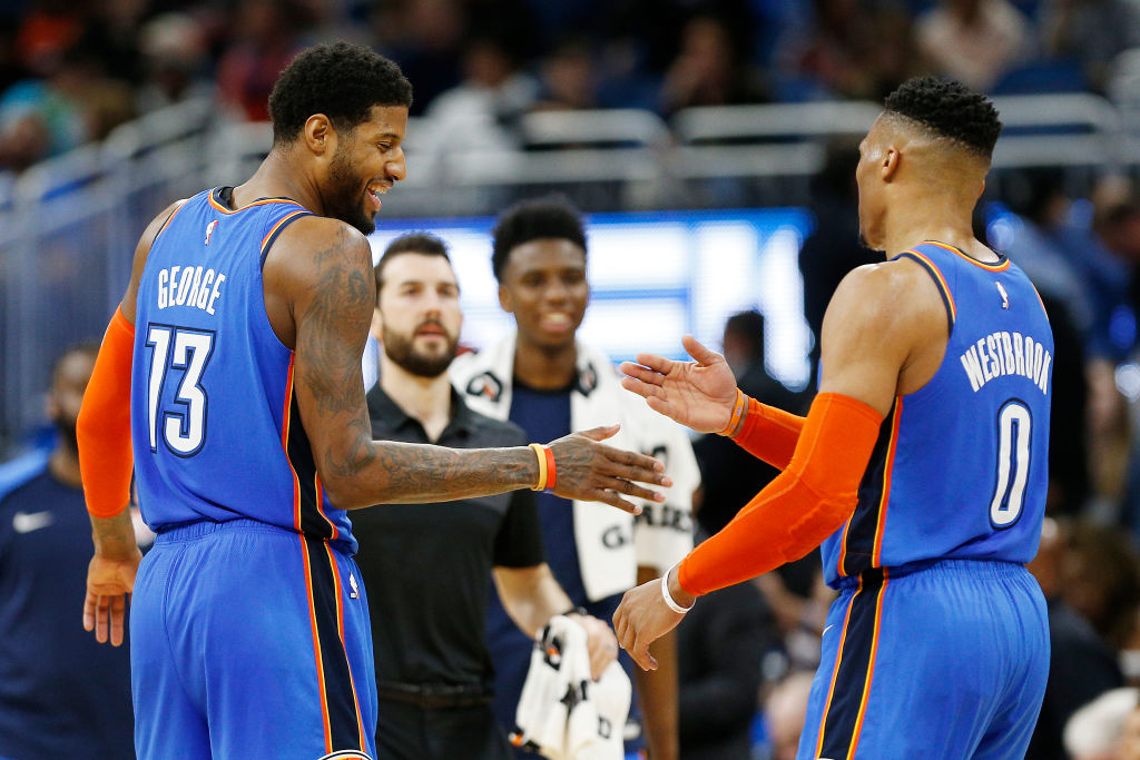 Paul George and Russell Westbrook got along great in Oklahoma City