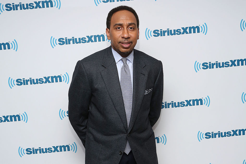 Stephen A. Smith on a visit to SiriusXM studios