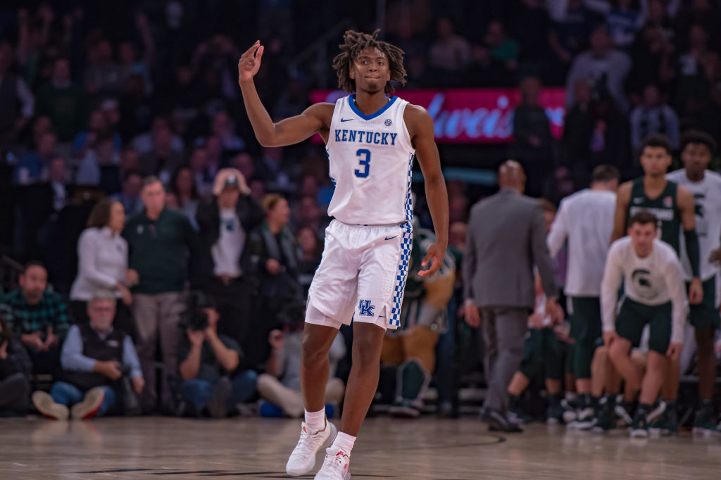 Tyrese Maxey celebrates his clutch shot at Madison Square Garden