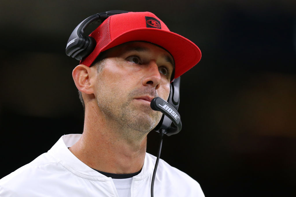 An admission by 49ers coach Kyle Shanahan made a possible Saints-49ers playoff matchup a little awkward.