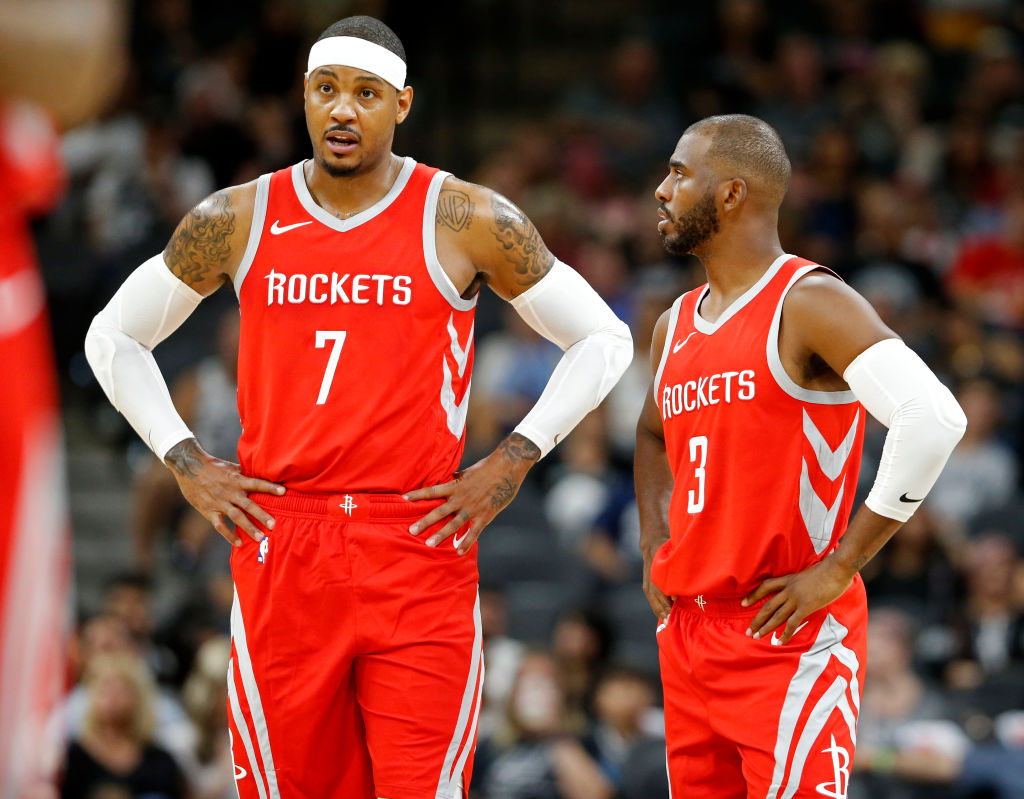 1 Warning Carmelo Anthony Gave Chris Paul Regarding the Rockets