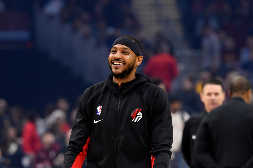 Blazers forward Carmelo Anthony