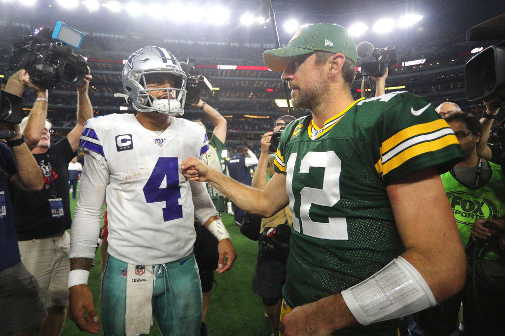 Packers quarterback Aaron Rodgers beat out Dallas' Dak Prescott for a place in the Pro Bowl.