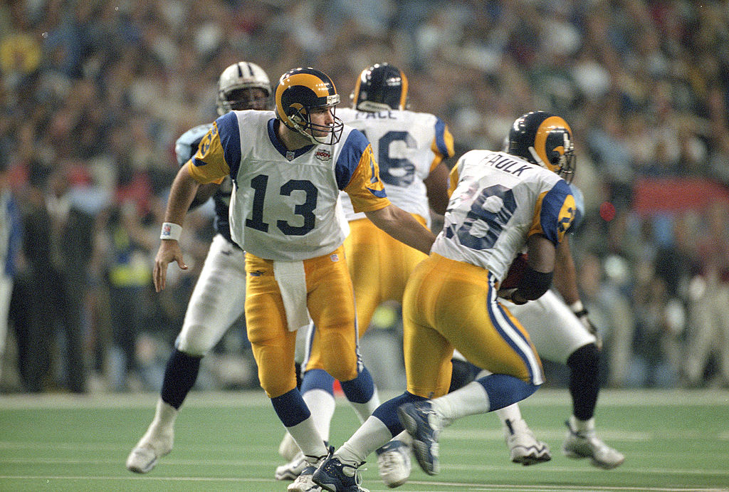 Kurt Warner andMarshall Faulk led the Rams to a victory in Super Bowl XXXIV