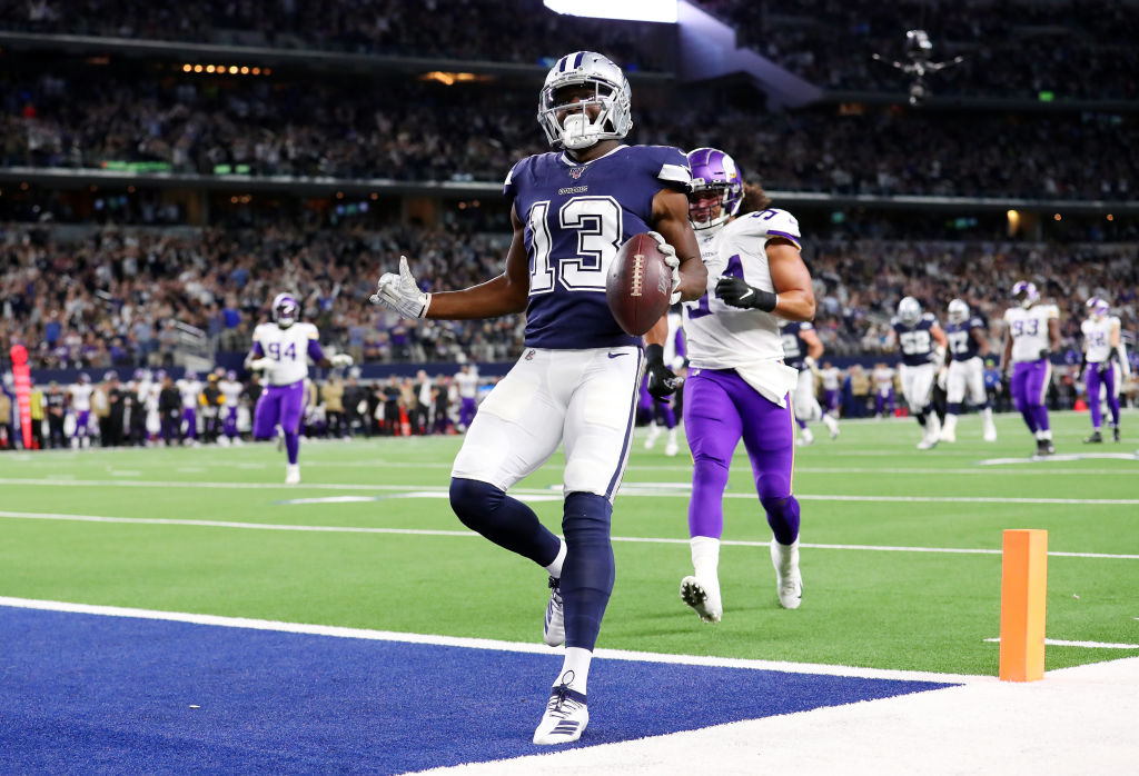 Michael Gallup finding the endzone against the Minnesota Vikings