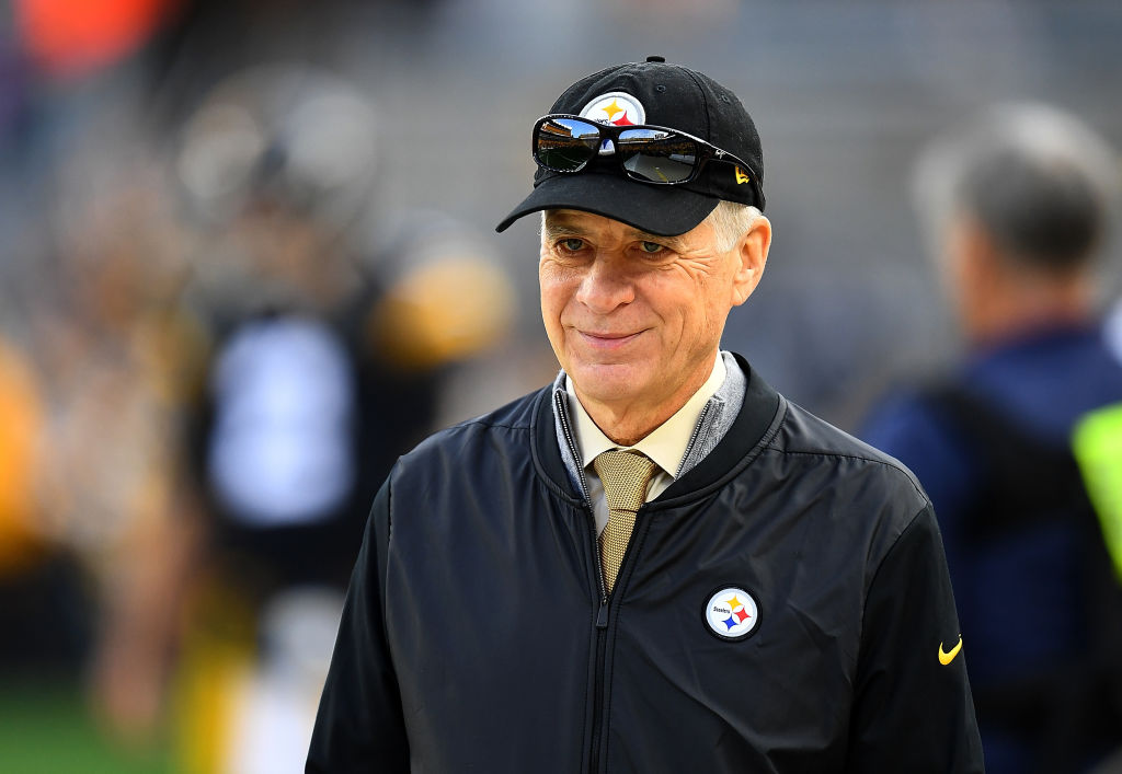 Owner Art Rooney ll of the Pittsburgh Steelers looks on during a game