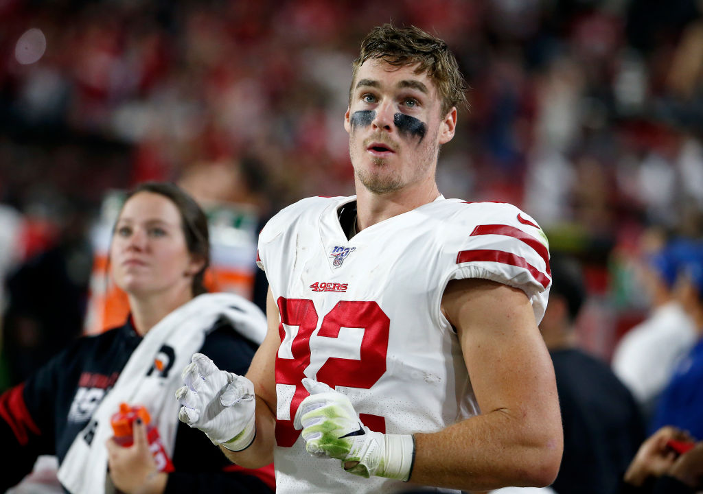 Ross Dwelley is one of the 49ers best players, according to head coach Kyle Shanahan.