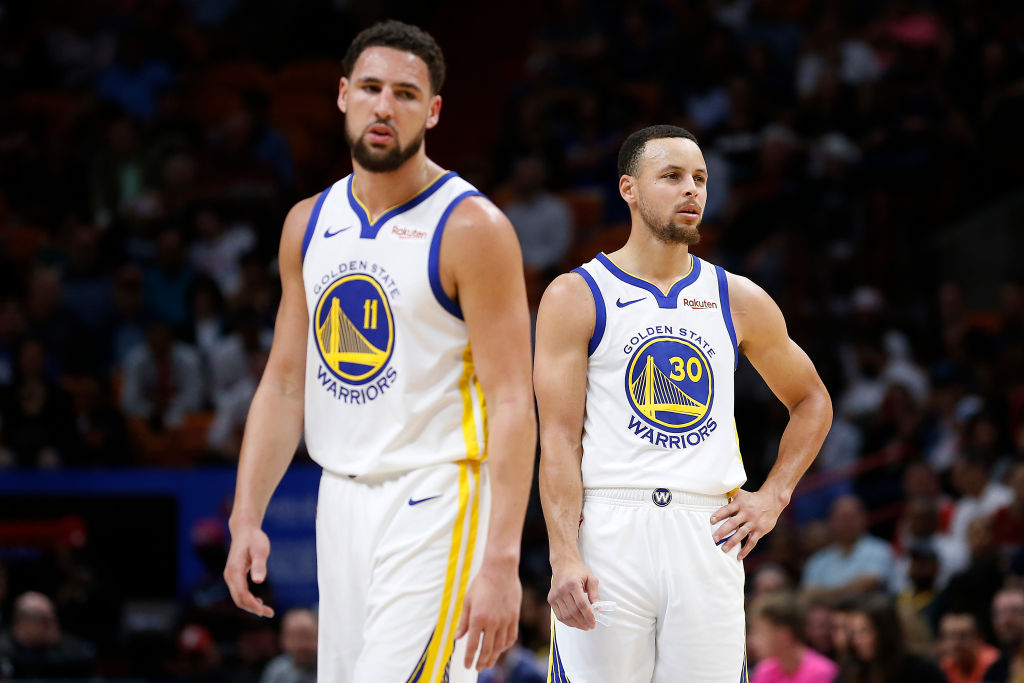 Warriors guards Stephen Curry and Klay Thompson