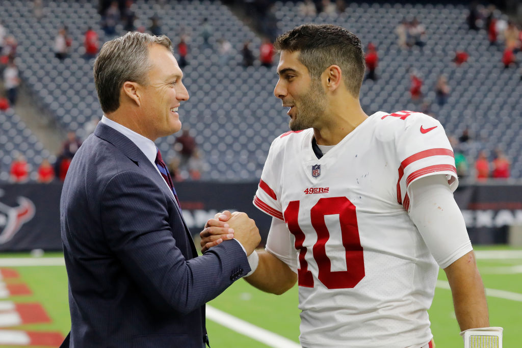 John Lynch needed a franchise QB when he took over in San Francisco. He work as a TV analyst helped sell him on Jimmy Garoppolo for the role.
