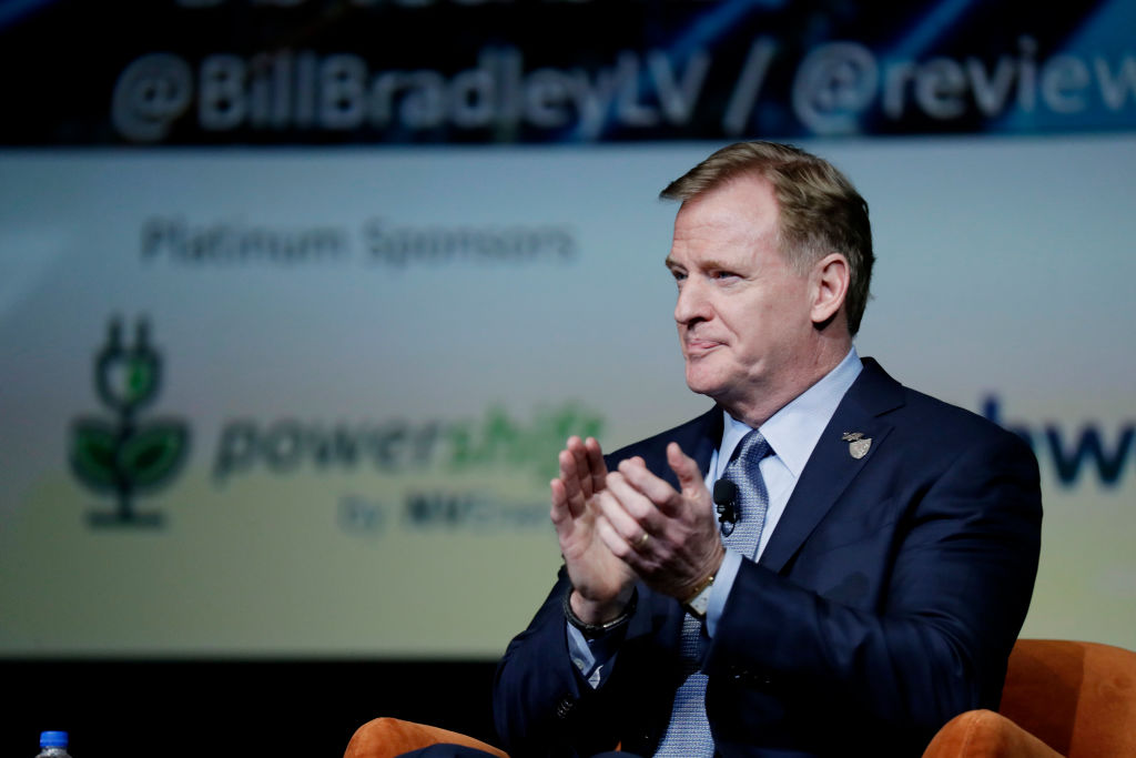 NFL Commissioner Roger Goodell speaking at an event