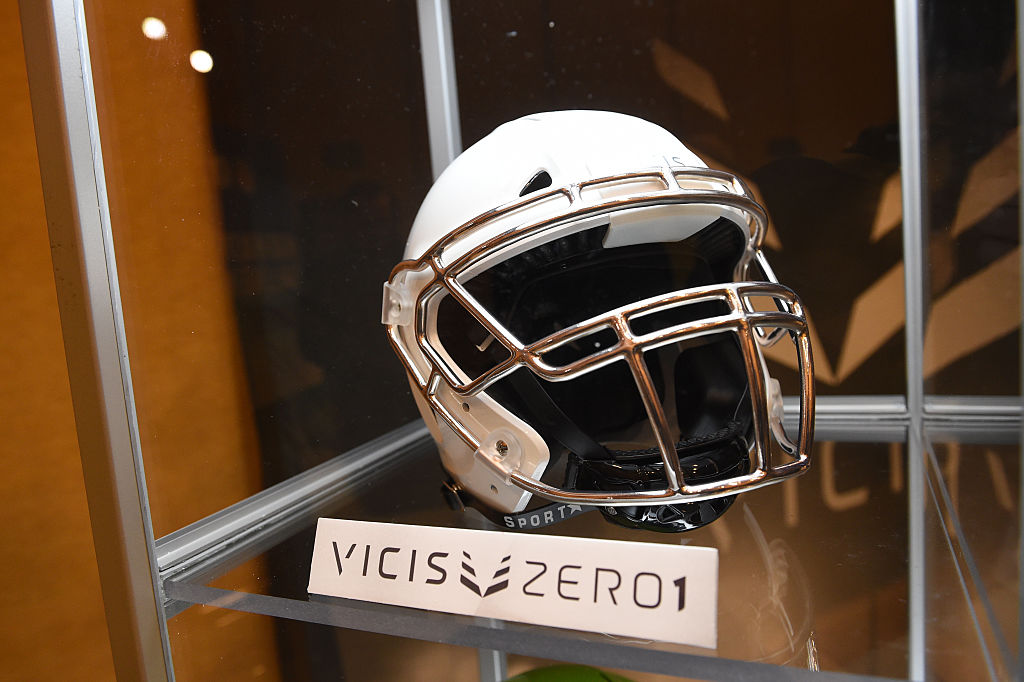 The Vicis Zero1 helmet technology on display