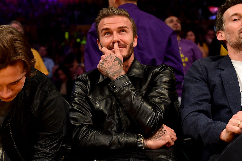 David Beckham has courtside tickets at a Los Angeles Lakers