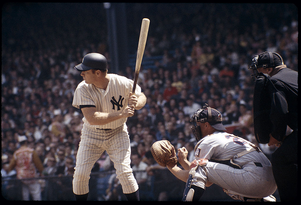 Mickey Mantle batting for the New York Yankees