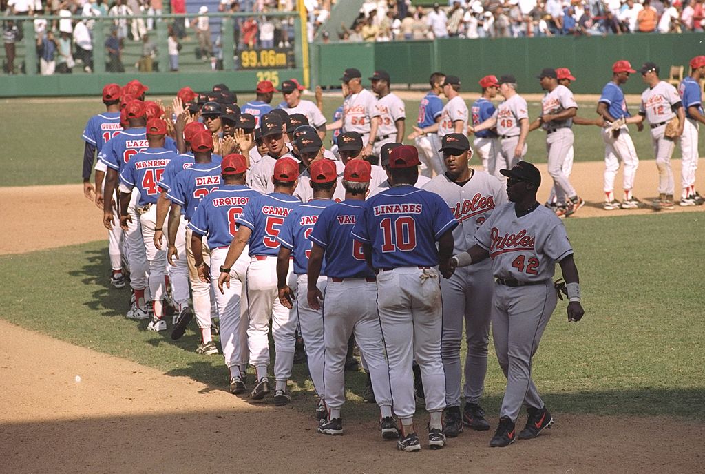 The Baltimore Orioles played two exhibition games against the Cuban National Team in March 1999.