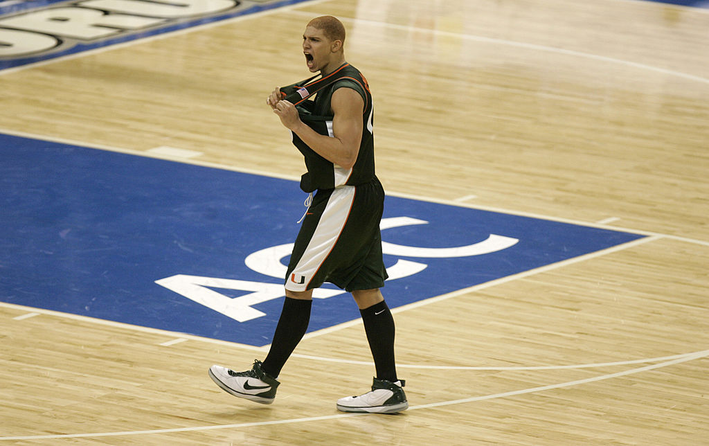 Before Jimmy Graham was catching passes in the NFL, he was catching alley-oops at the University of Miami.