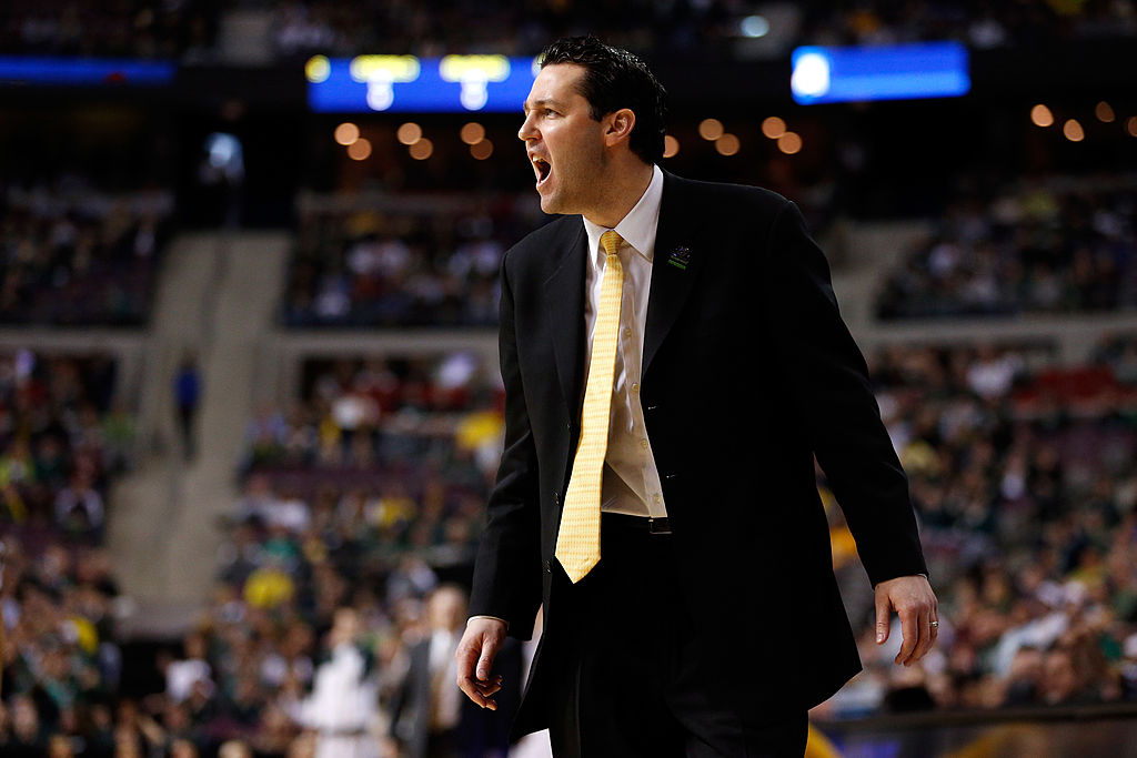Head coach Bryce Drew of the Valparaiso Crusaders in 2013