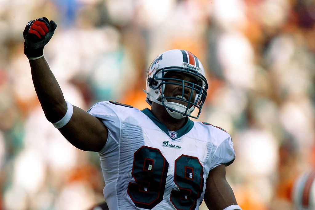 Miami Dolphins legend Jason Taylor was inducted into the NFL Hall of Fame in 2017.