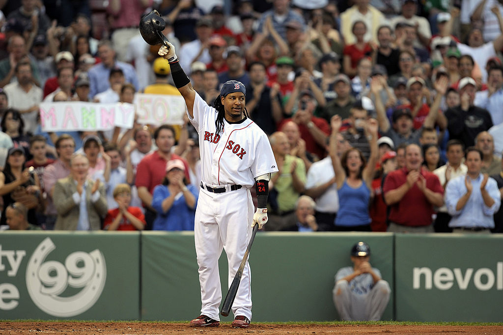 Manny Ramirez won two World Series titles with the Red Sox.
