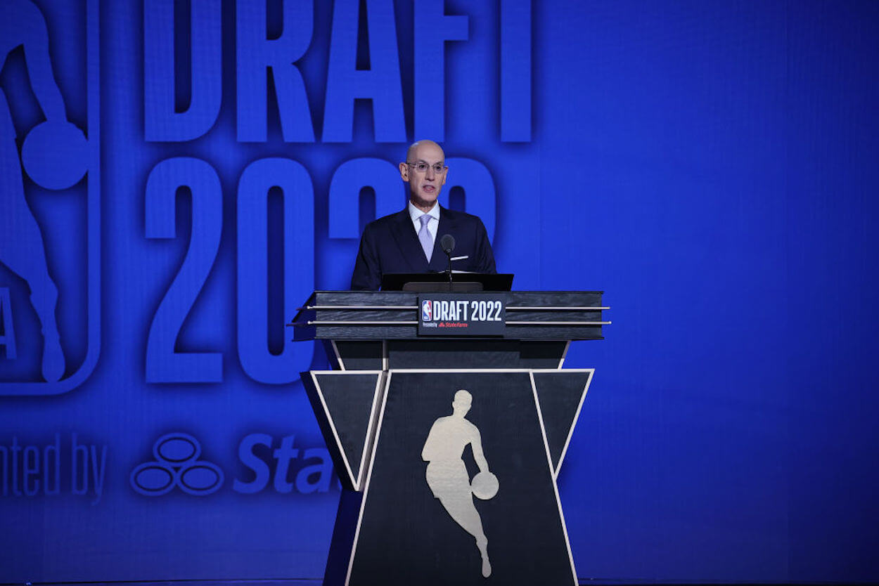 Adam Silver during the 2022 NBA draft.