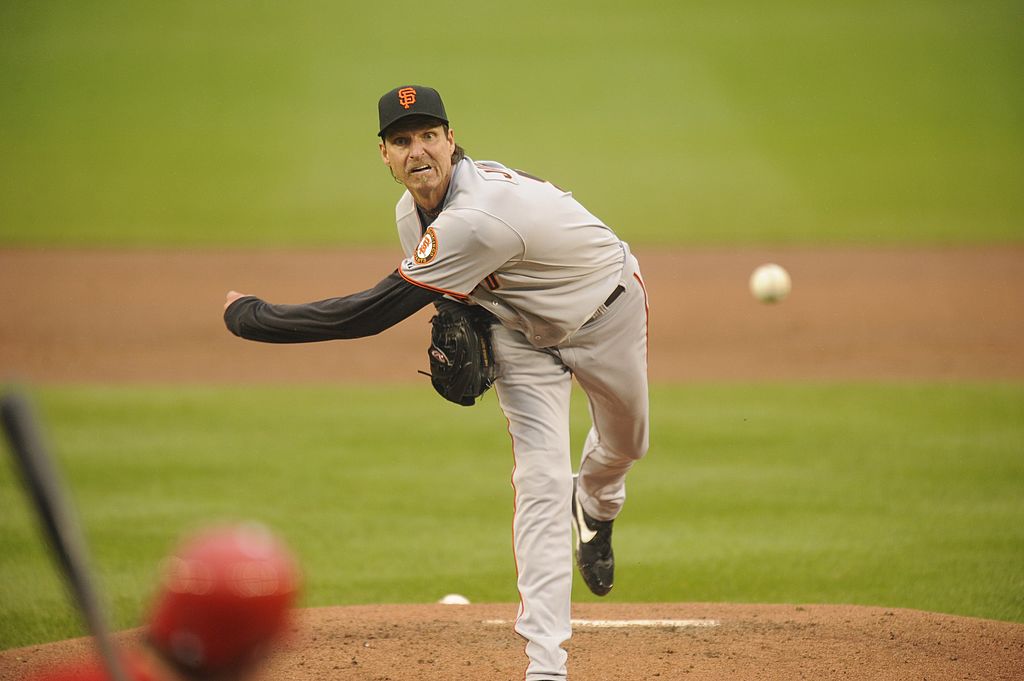 Hall of Fame pitcher Randy Johnson won his 300th career game for the San Francisco Giants in 2009.