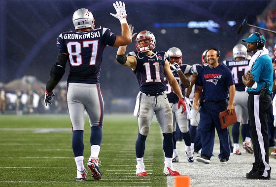 Rob Gronkowski and Julian Edelman were two reliable targets for Tom Brady.
