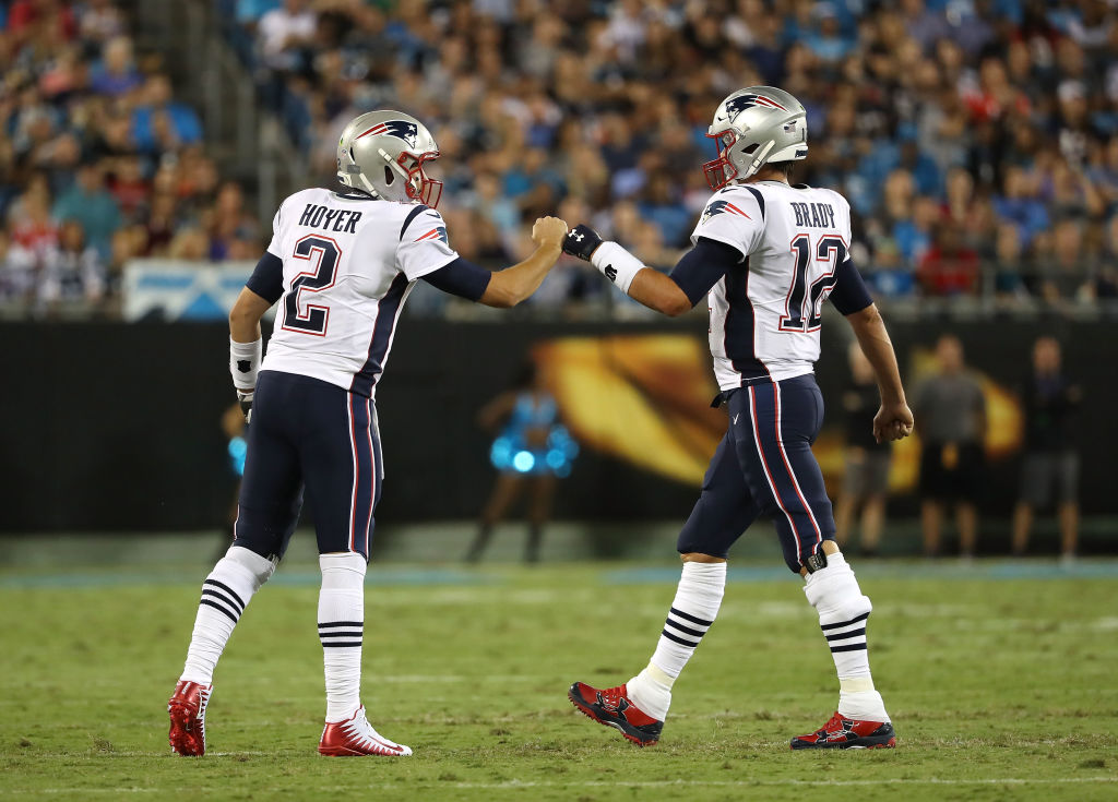 Veteran backup quarterback Brian Hoyer (8) is entering his third stint with the New England Patriots. Hoyer could replace future Hall of Famer Tom Brady, who signed with the Tampa Bay Buccaneers.