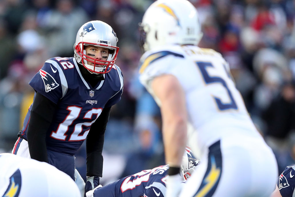 tom brady in a chargers uniform