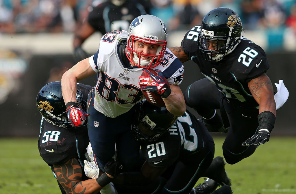 Wide receiver Wes Welker was named to five Pro Bowls and two All-Pro teams in his six seasons with the New England Patriots.