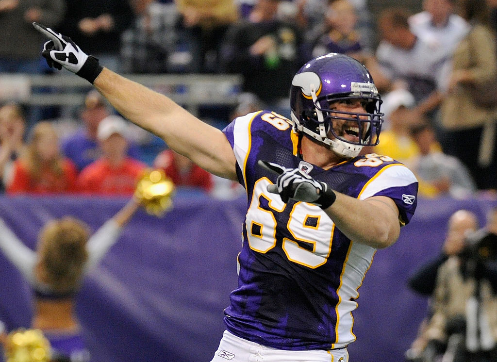 Former Vikings star pass-rusher Jared Allen twice led the NFL in sacks. Now, Allen is pursuing an Olympic curling career.