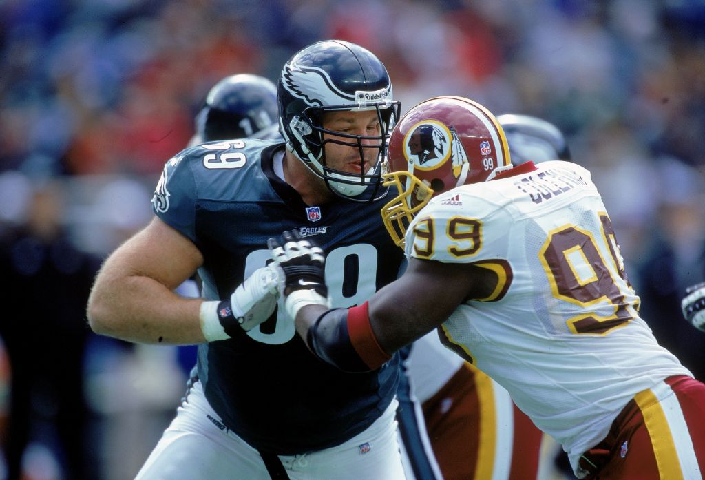 Longtime NFL offensive lineman Jon Runyan played in Philadelphia from 2000-08. Runyan has served as a U.S. Representative and Uber driver in retirement.