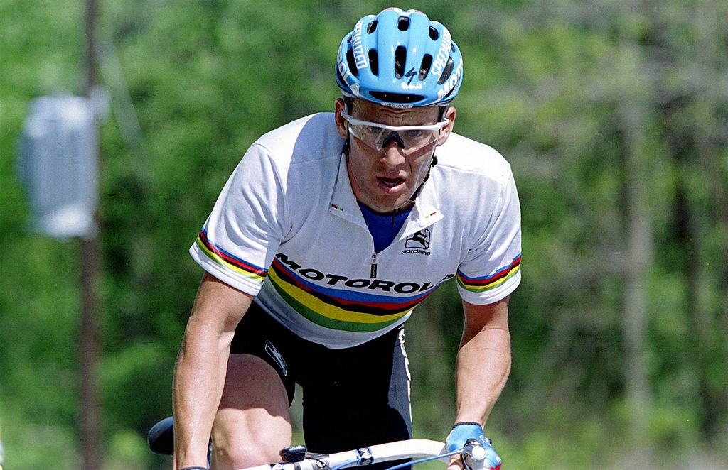 Lance Armstrong competes in Tour de France in 1994
