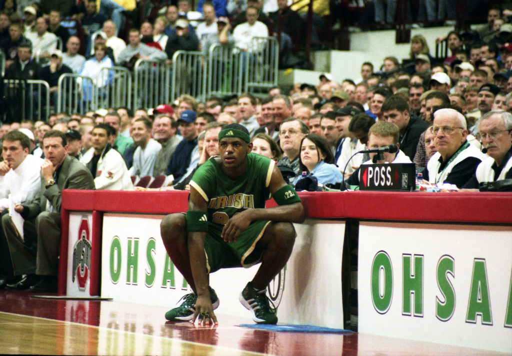 LeBron James of St Vincent-St. Mary High School in 2002