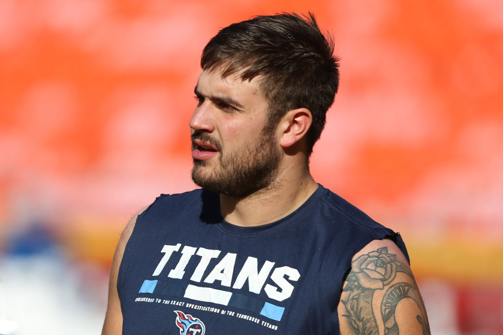 Tennessee Titans offensive tackle Jack Conklin before the AFC Championship game in 2020
