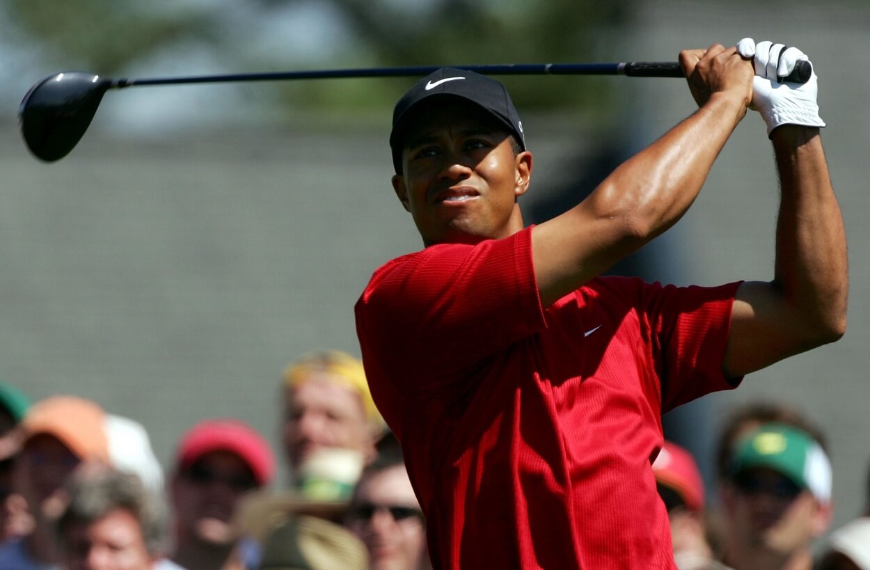 Tiger Woods during the final round of the 2005 Masters