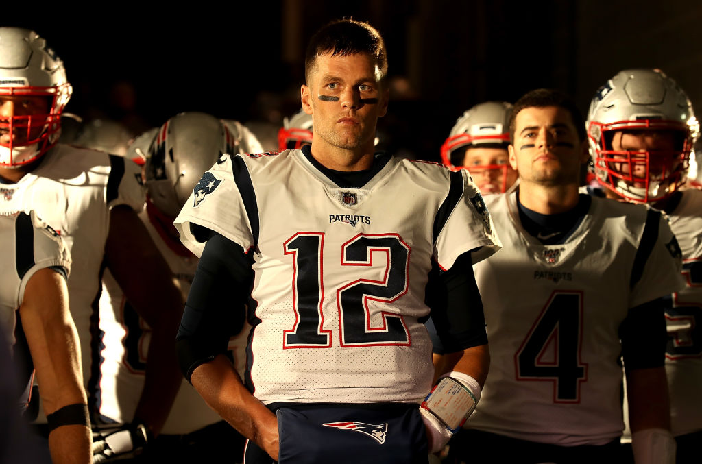 Quarterback Tom Brady wears his No. 12 jersey