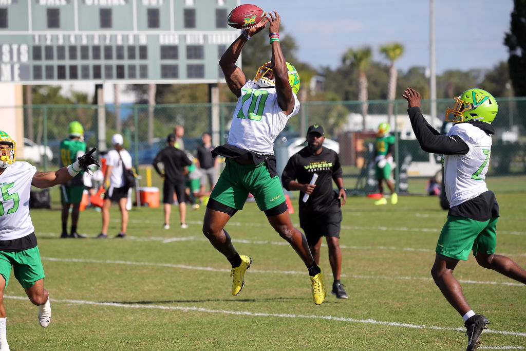 Vipers corner Demonte Hurst makes an interception