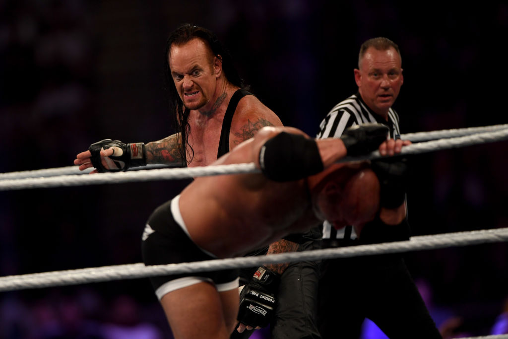 WWE star The Undertaker competes against Goldberg in 2019
