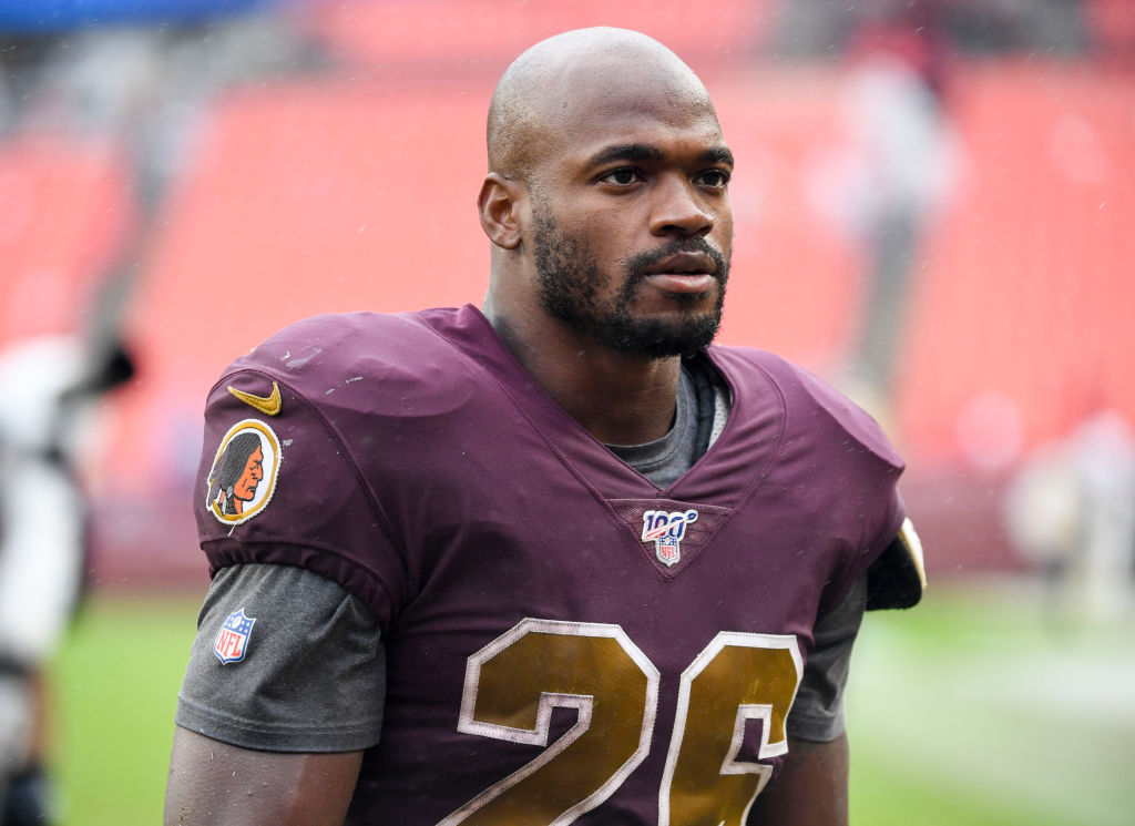 Redskins running back Adrian Peterson