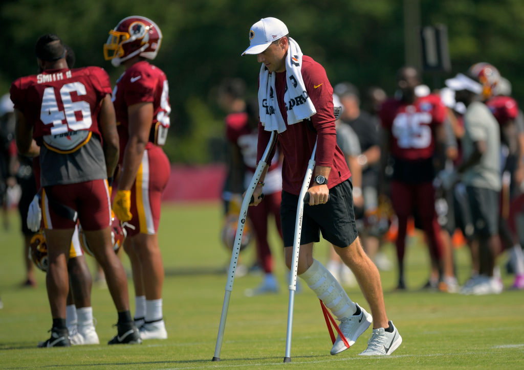 Redskins quarterback Alex Smith nearly died after contracting a flesh-eating bacteria while recovering from a gruesome leg injury.
