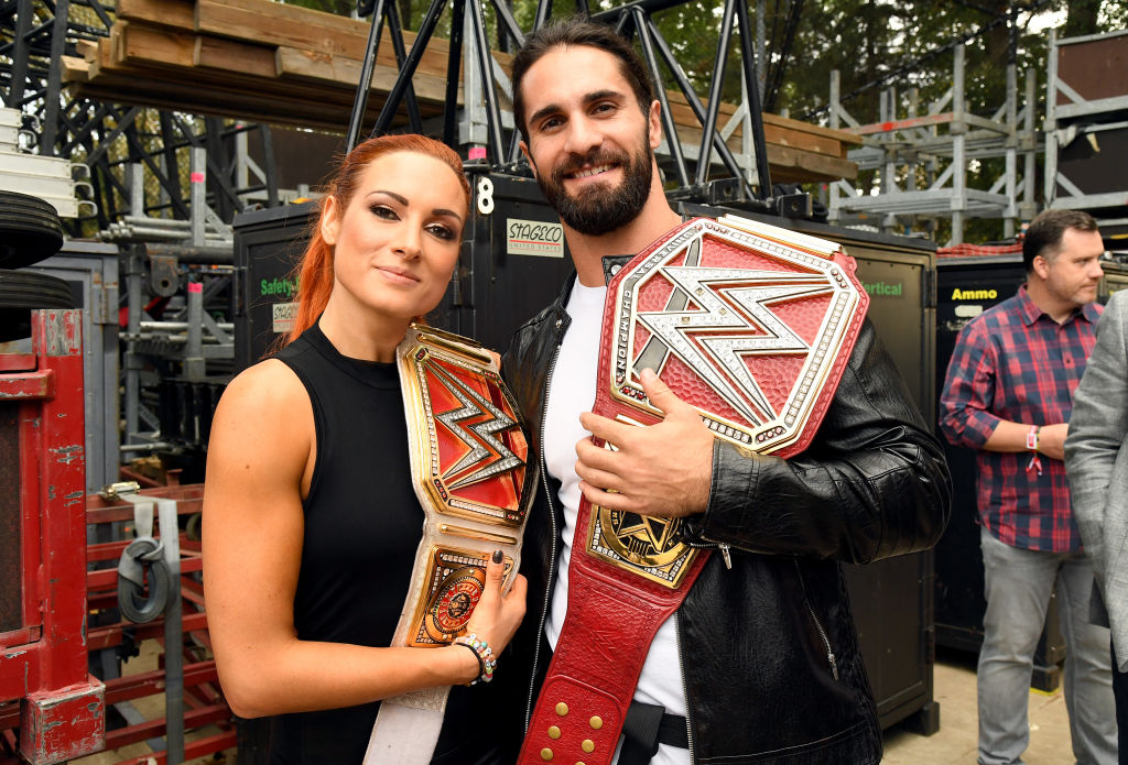 WWE stars Becky Lynch Seth Rollins