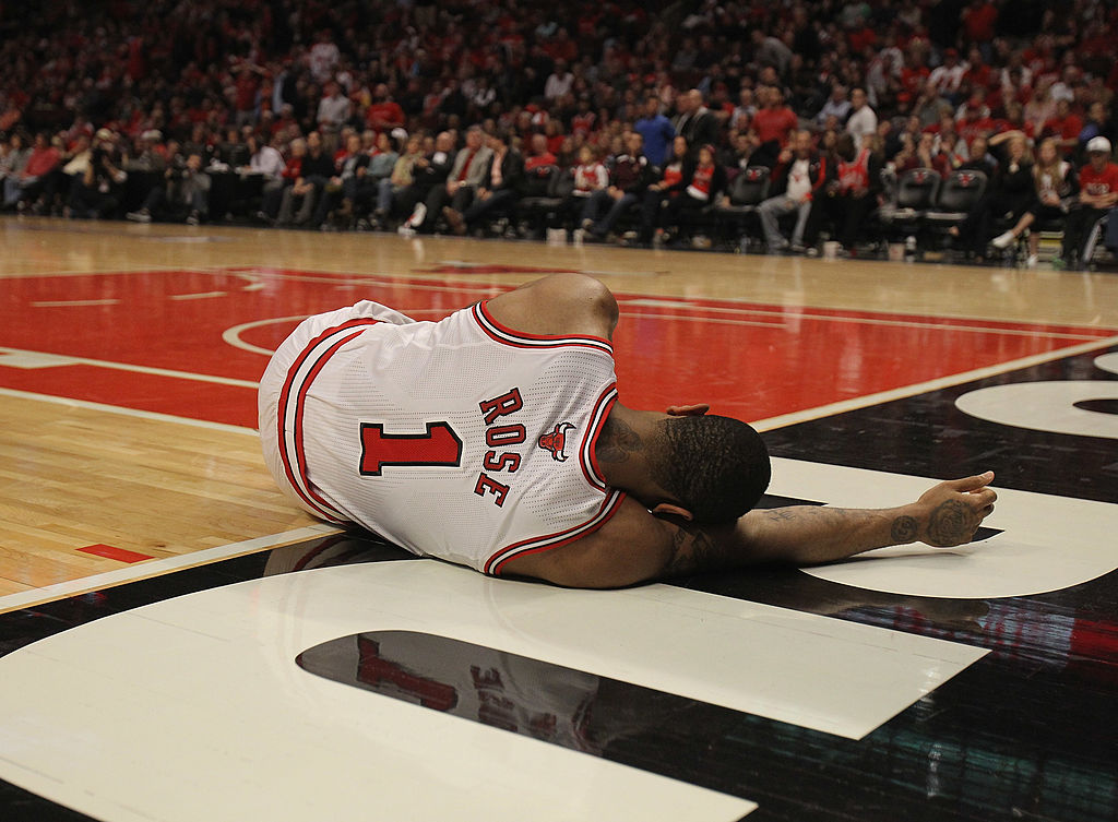 Derrick Rose suffered a career-altering injury with the Bulls that eventually led one Bulls fan to file a lawsuit blaming Rose for his obesity.