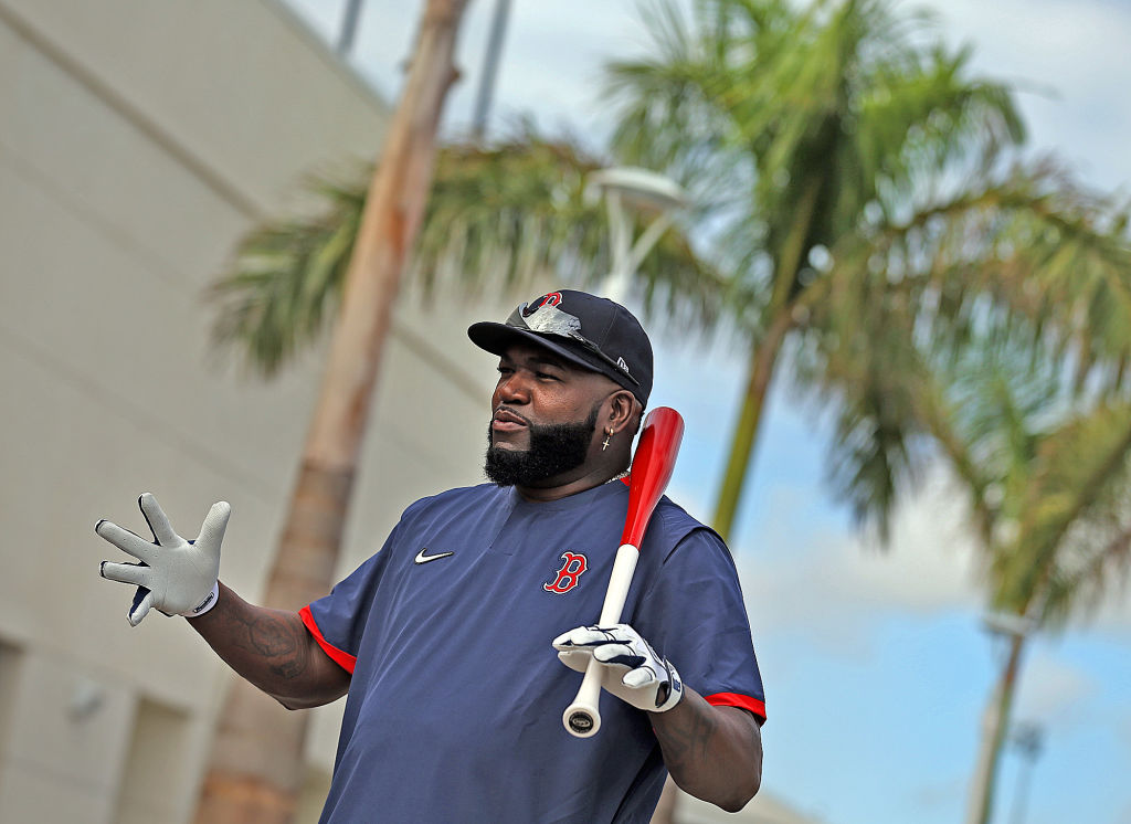 Former Red Sox great David Ortiz during 2020 spring training