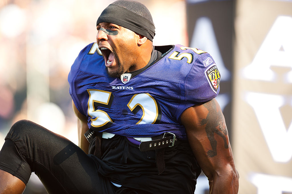 Inside linebacker Ray Lewis of the Baltimore Ravens