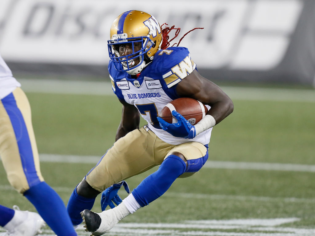 Former Dallas Cowboys returner Lucky Whitehead now plays for the CFL's Winnipeg Blue Bombers. Whitehead's recent workout routines went viral.