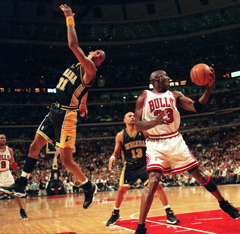 reggie miller michael jordan fight