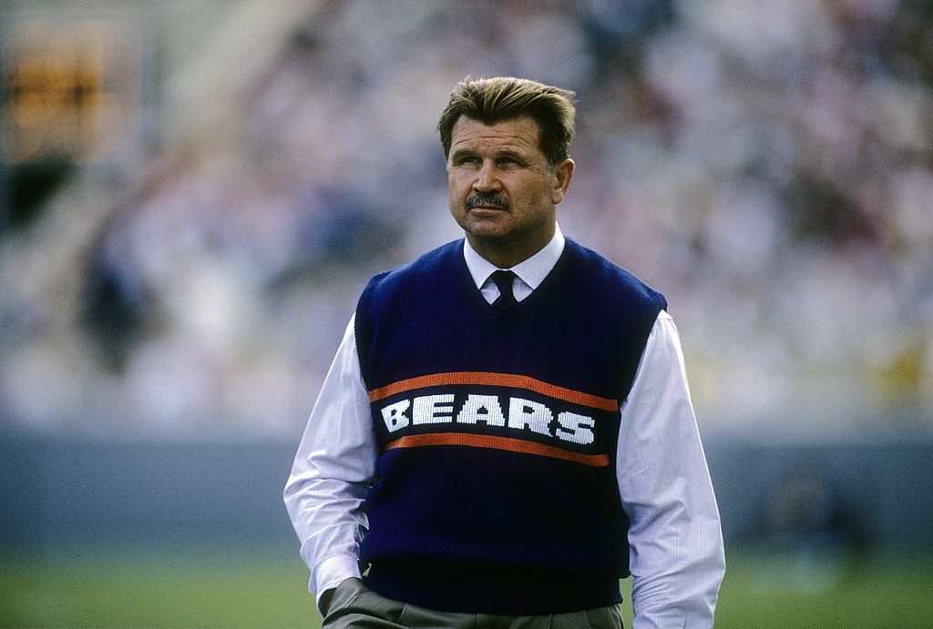 Mike Ditka coaching the Chicago Bears during an NFL game