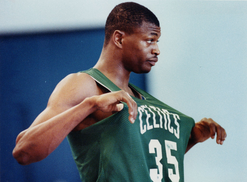 Reggie Lewis during Celtics practice in Boston in 1989