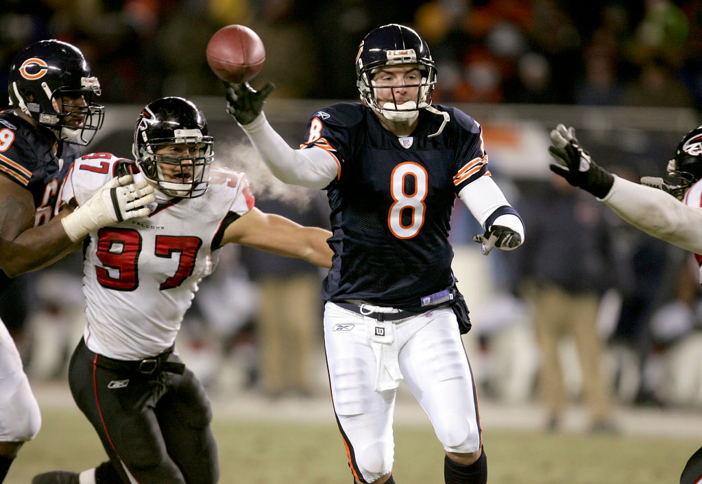 Rex Grossman johdatti Chicago Bearsin kerran Super Bowliin. Grossman työskentelee nykyään hoitoalalla.