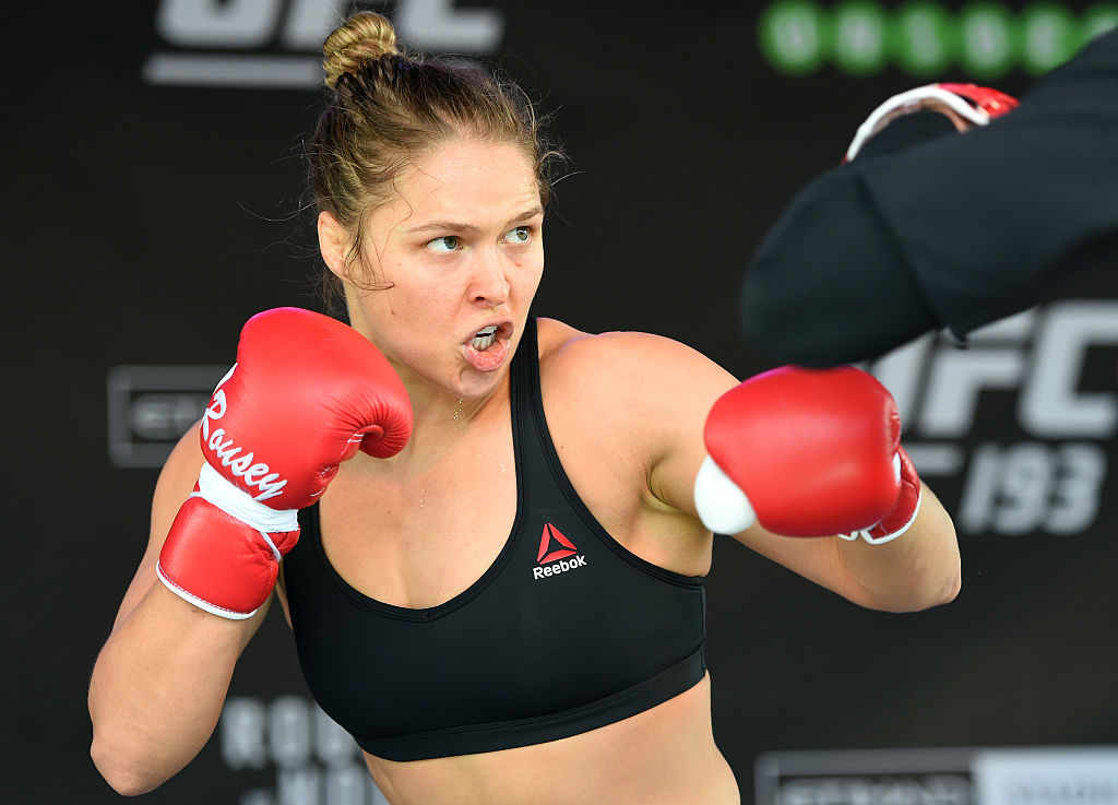 Ronda Rousey training for a UFC fight