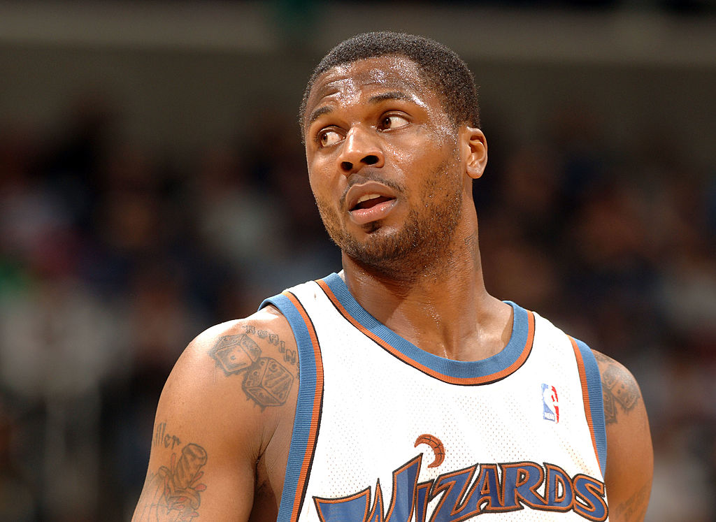 The Washington Wizards DeShawn Stevenson looks to his Washington Wizards teammates in 2007